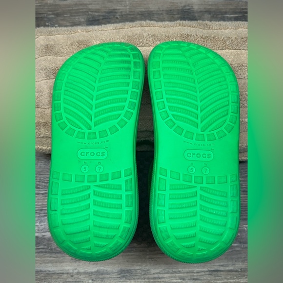 CROCS Classic Crush Waterproof Green Grass Rain Boots Spring W Sz 7 - M Sz 5 - Picture 8 of 13